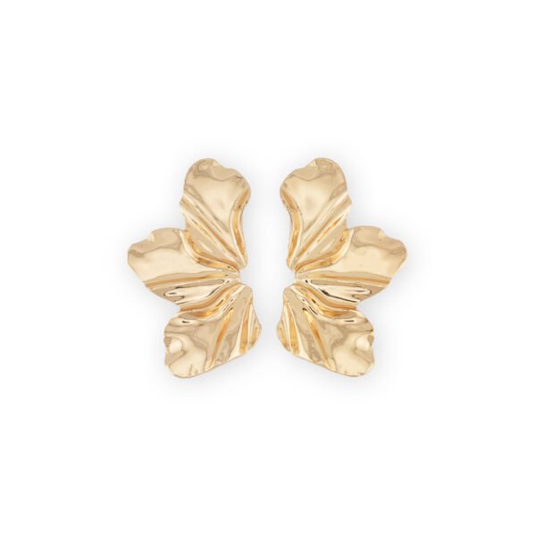 Σκουλαρίκια Χρυσά Grainy Flower