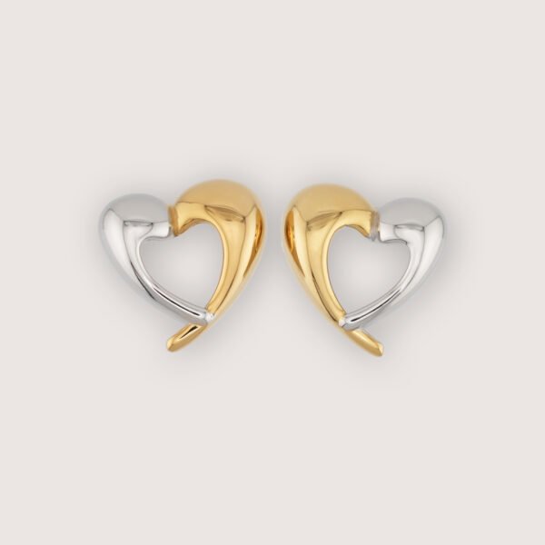 Σκουλαρίκια Χρυσά - Ασημένια  Cora Hearts