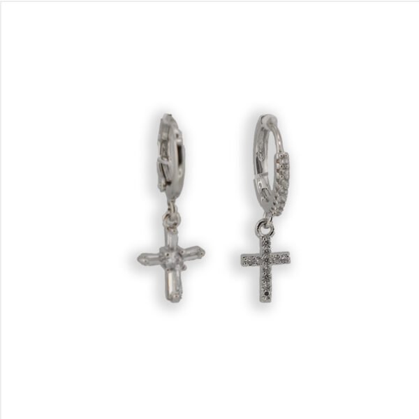 Σκουλαρίκια Ασημένια Crosses Silver