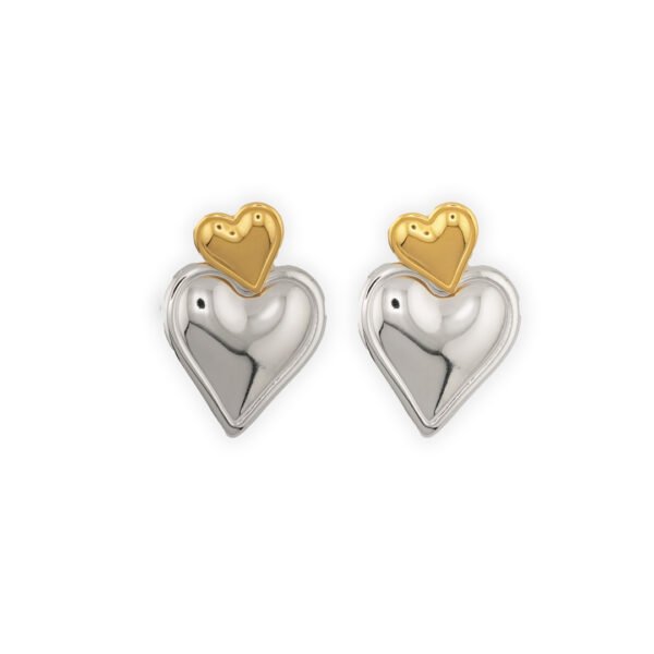Σκουλαρίκια  Χρυσά-Ασημένια Serena Hearts