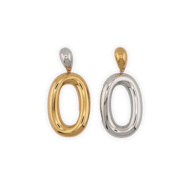 Σκουλαρίκια Χρυσά - Ασημένια Luxe