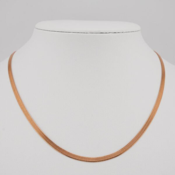 Αλυσίδα Ροζ Χρυσό Sleek Snake Chain