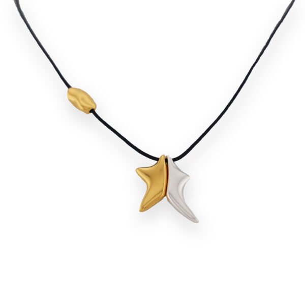 Χρυσό-Ασημένιο Γούρι Star '26 από Ανοξείδωτο Ατσάλι