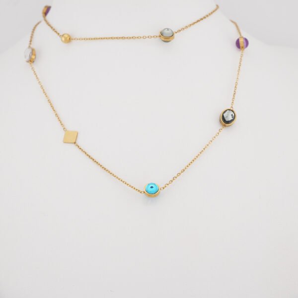 Κολιέ Χρυσό Astra από Ανοξείδωτο Ατσάλι