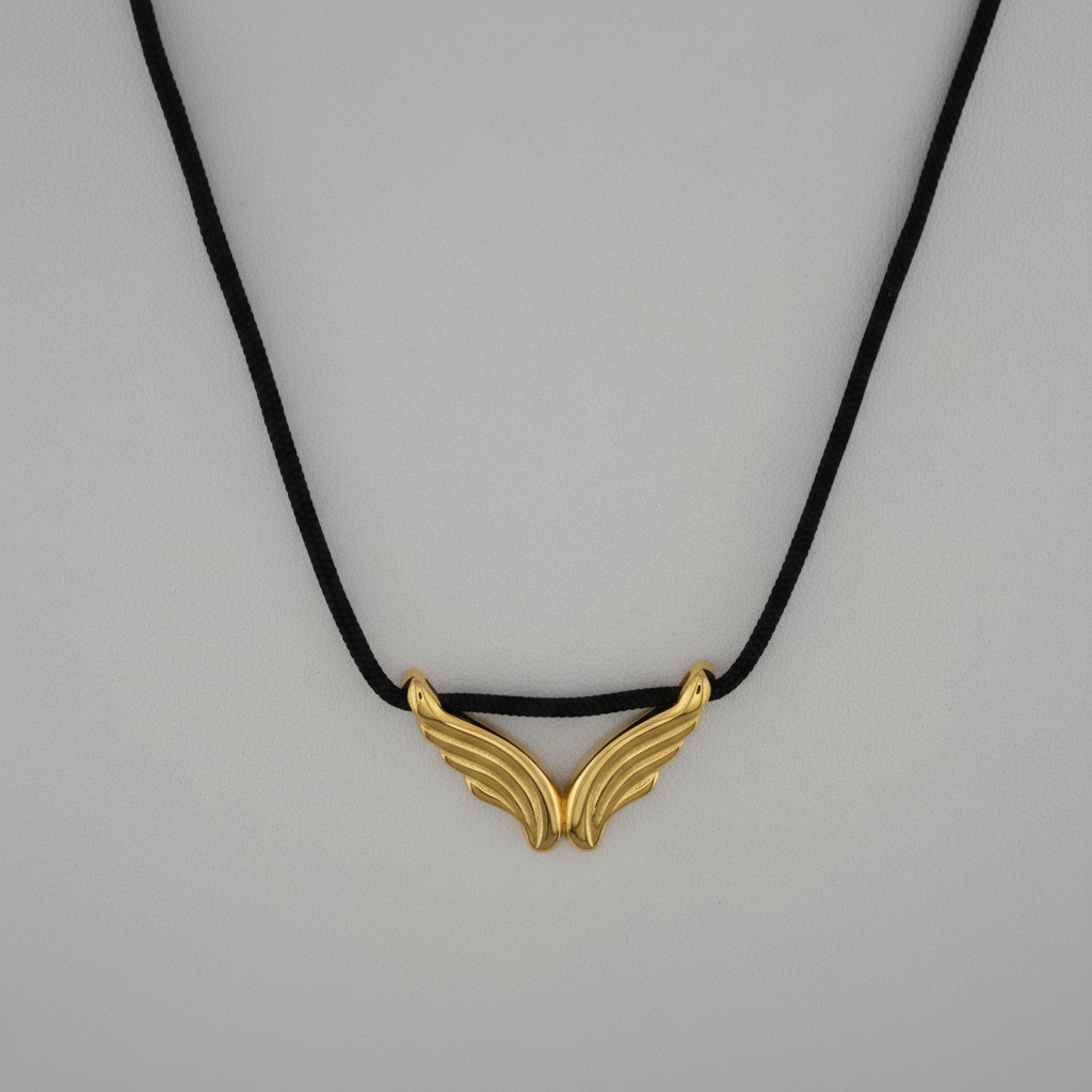 Coshe.gr -%wc_product_cat% Κολιέ Χρυσό Feathered Elegance Choker - Image 5