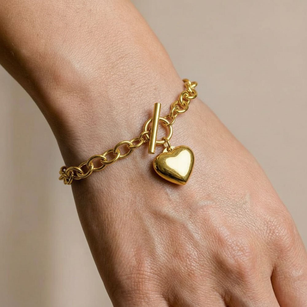 Coshe.gr -%wc_product_cat% Βραχιόλι Χρυσό Love Chain G - Image 2