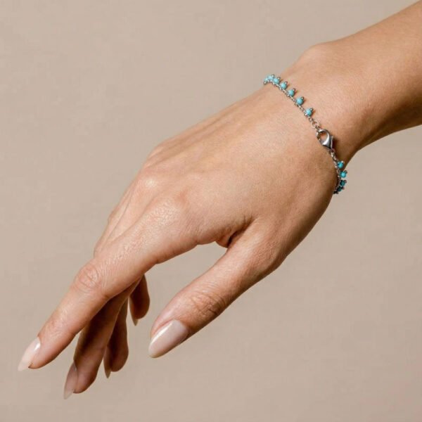Alternative view of Βριχιόλι Ασημένιο Nano Turquoise