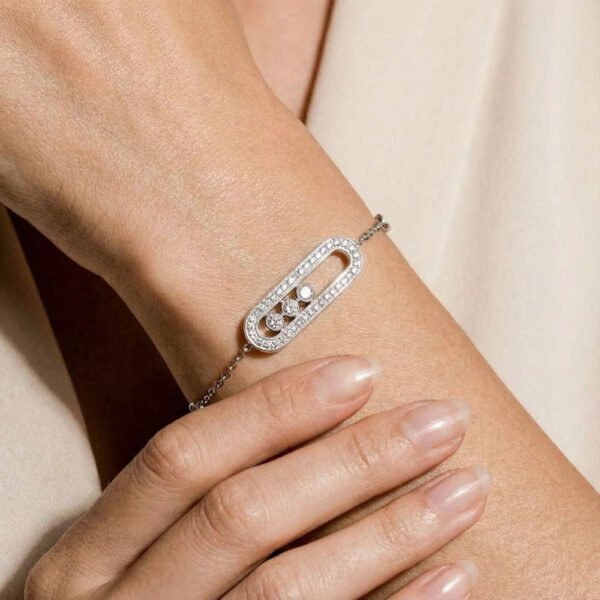 Alternative view of Βραχιόλι Αλησίδα Ασημένιο Statice