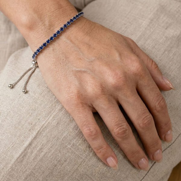 Alternative view of Βραχιόλι Ριβιέρα Ασημένιo Blue ocean