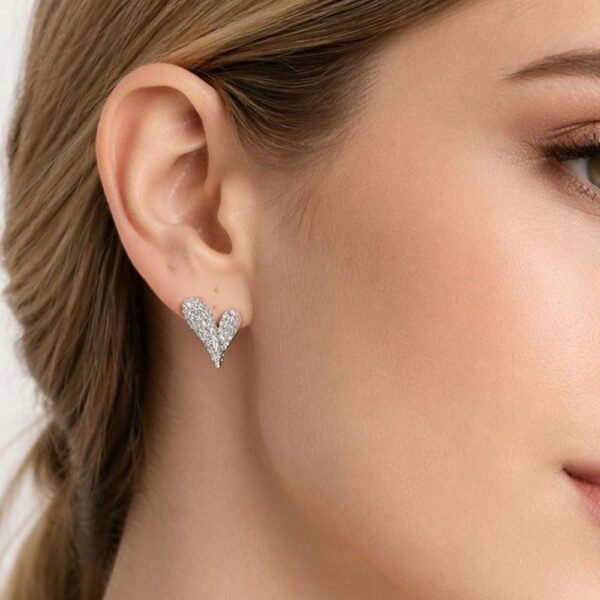 Alternative view of Σκουλαρίκια Ασημένια Loveness SS 925º