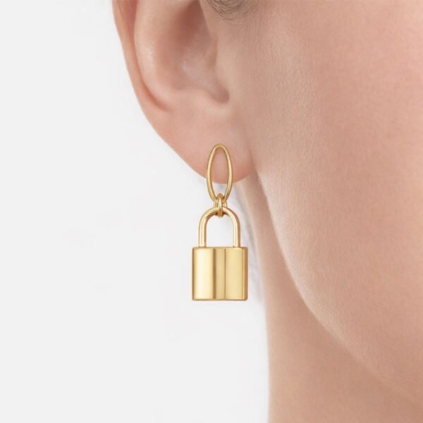 Alternative view of Σκουλαρίκια Χρυσά PadLock