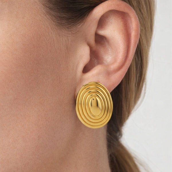 Alternative view of Σκουλαρίκια Χρυσά Ovalis