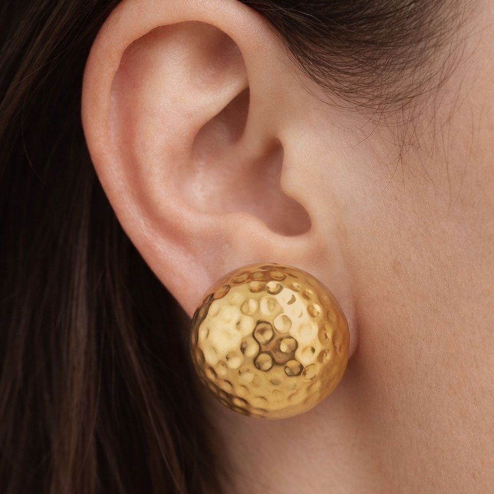 Coshe.gr -%wc_product_cat% Σκουλαρίκια Χρυσά Maia από Ανοξείδωτο Ατσάλι - Image 4