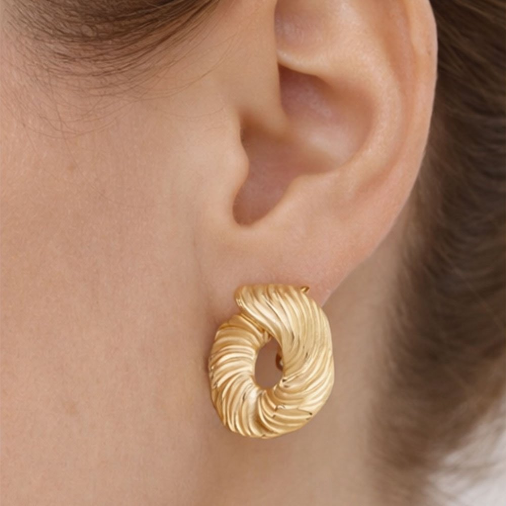 Coshe.gr -%wc_product_cat% Σκουλαρίκια Χρυσά Astrid - Image 4