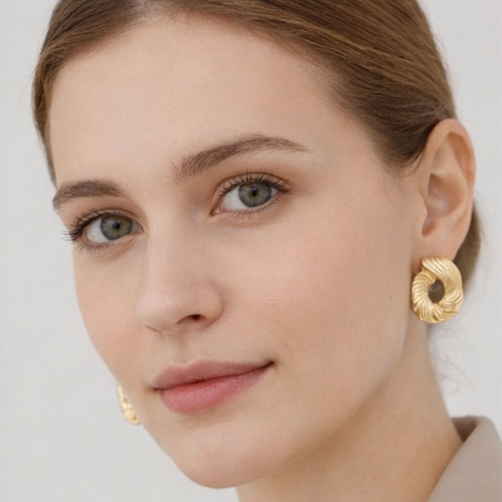 Coshe.gr -%wc_product_cat% Σκουλαρίκια Χρυσά Astrid - Image 2