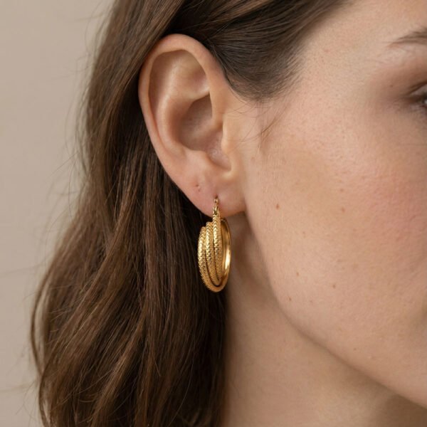 Alternative view of Σκουλαρίκια Χρυσά Selina