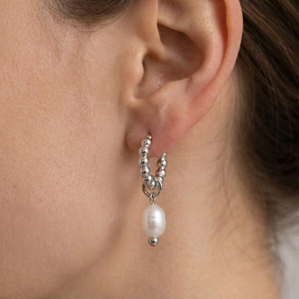 Alternative view of Σκουλαρίκια Ασημένια Pearl Tear