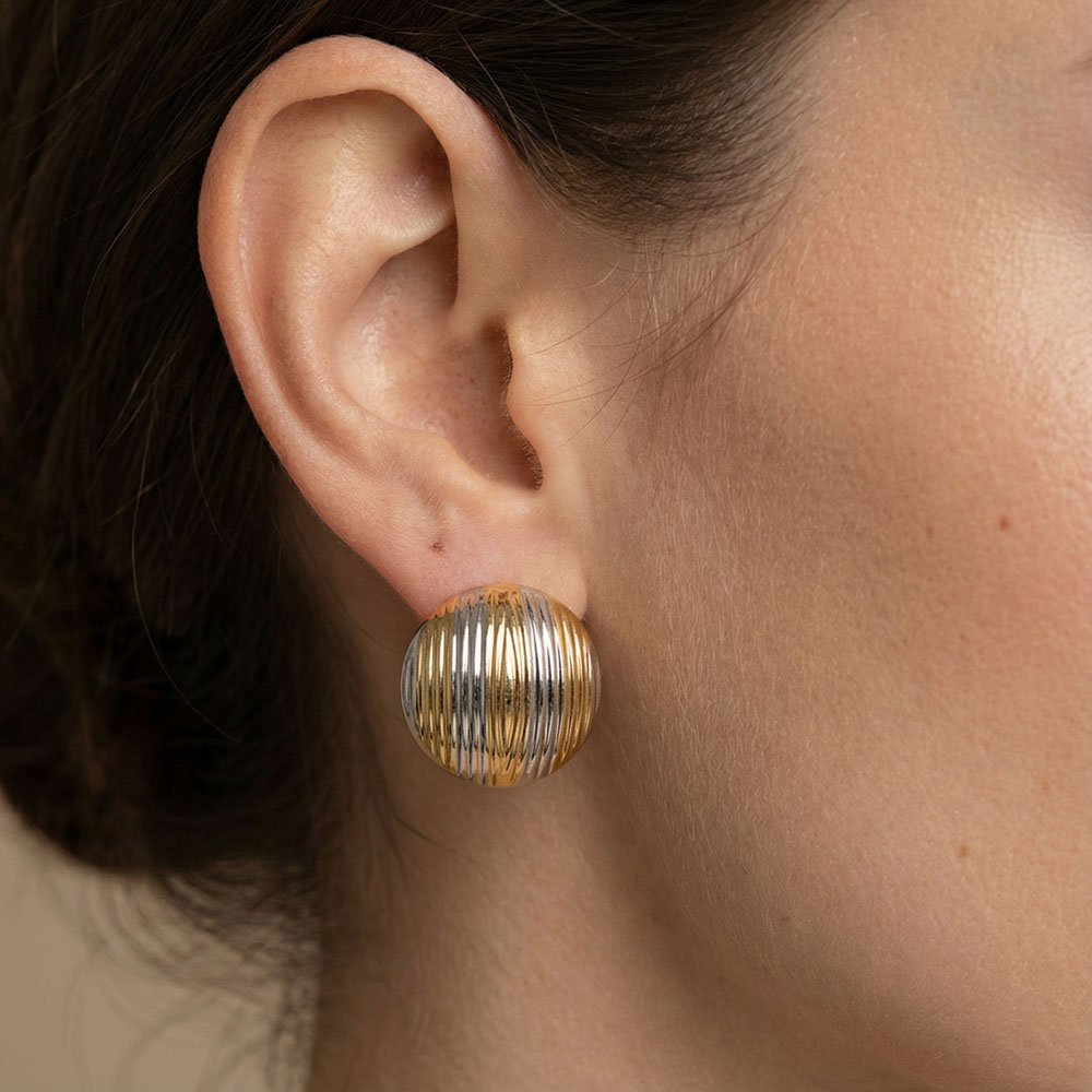 Coshe.gr -%wc_product_cat% Σκουλαρίκια Χρυσά- Ασημένια Vintage Elegance - Image 2