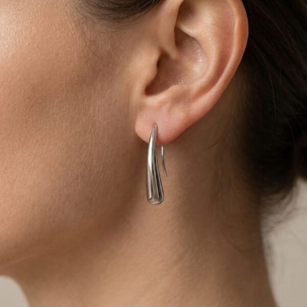 Alternative view of Σκουλαρίκια Ασημένια Line