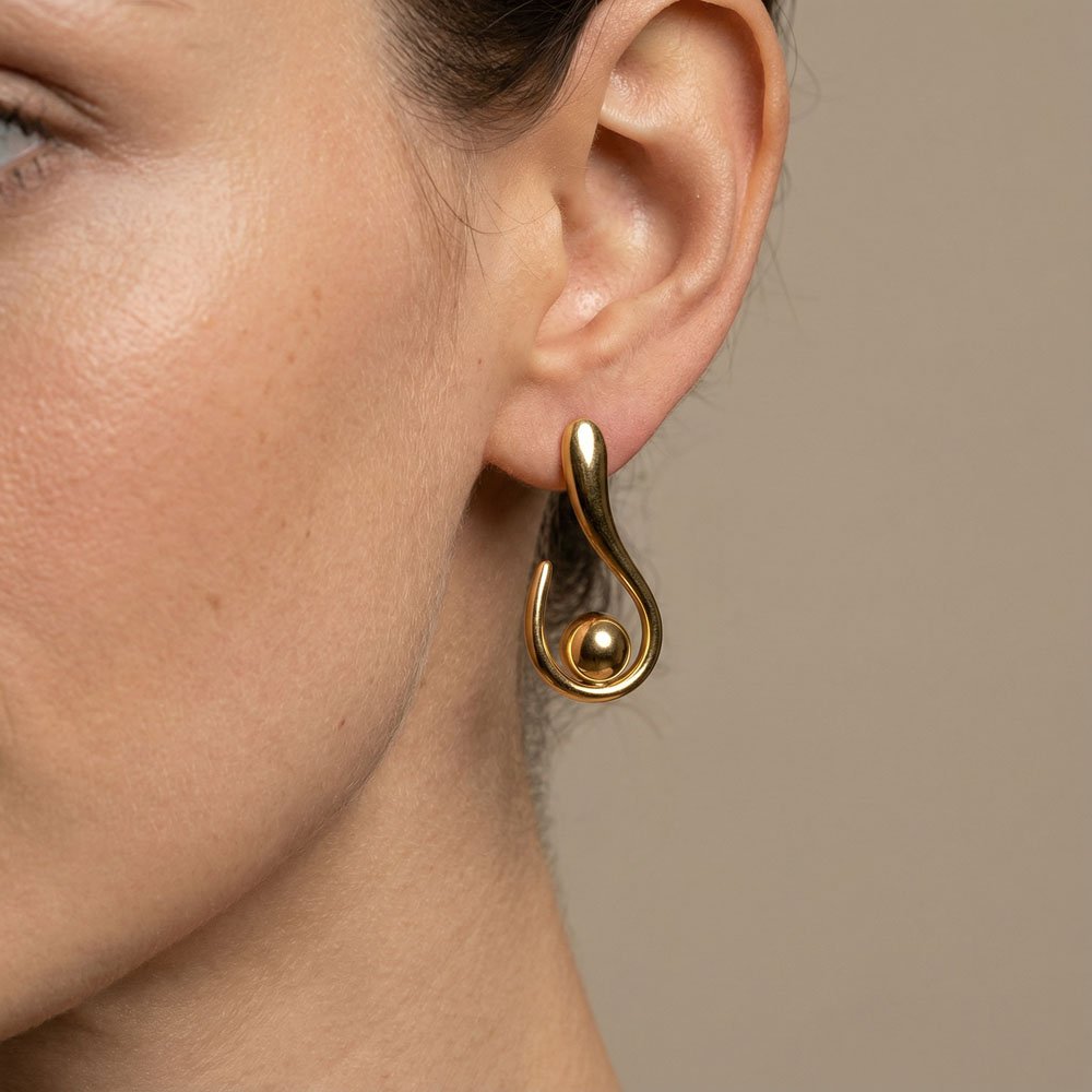 Coshe.gr -%wc_product_cat% Σκουλαρίκια Χρυσά Bugloss - Image 2