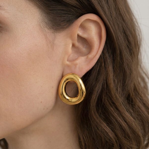 Alternative view of Σκουλαρίκια Χρυσά Halo