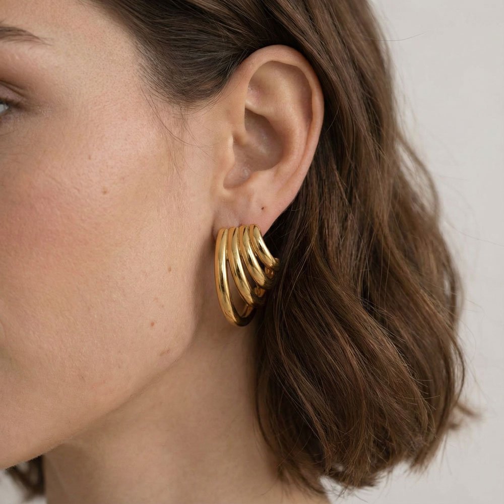 Coshe.gr -%wc_product_cat% Σκουλαρίκια Χρυσά Molly Gold - Image 2