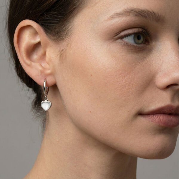 Alternative view of Σκουλαρίκια Ασημένια Love Silver