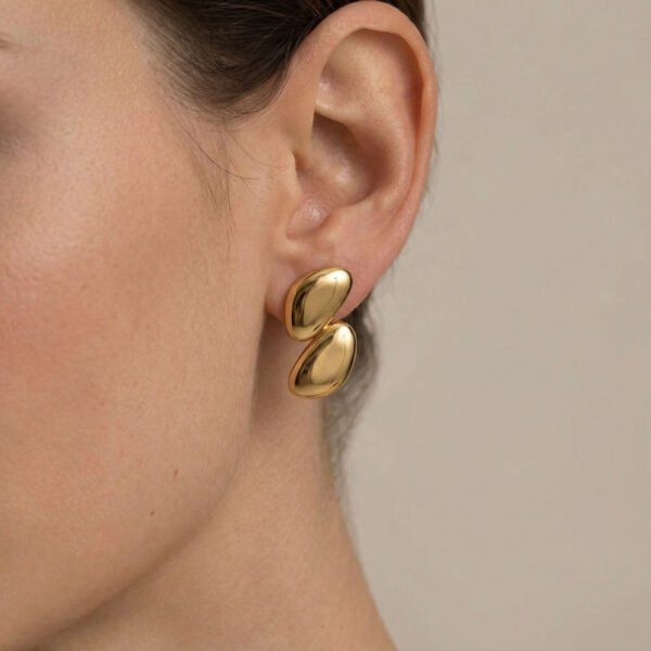 Alternative view of Σκουλαρίκια Χρυσά Gold Eternal