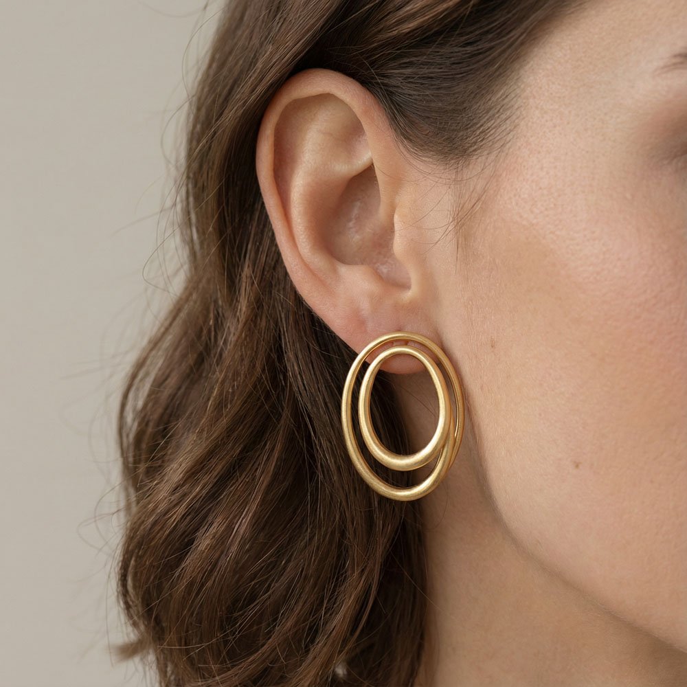 Coshe.gr -%wc_product_cat% Σκουλαρίκια Χρυσά Orbelle - Image 2