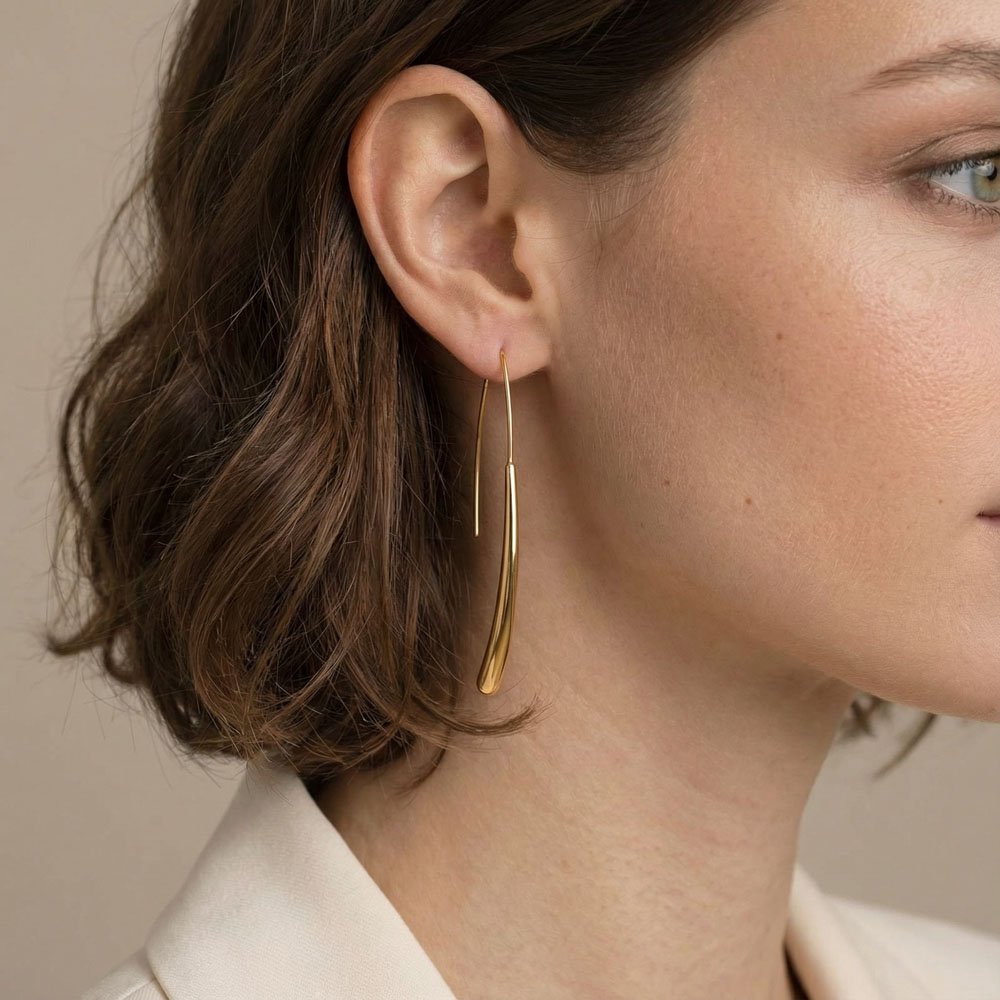 Coshe.gr -%wc_product_cat% Σκουλαρίκια Χρυσά Lydia G - Image 2