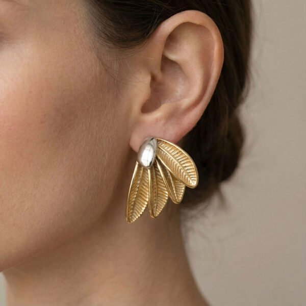 Coshe.gr -%wc_product_cat% Alternative view of Σκουλαρίκια Χρυσά Wisteria