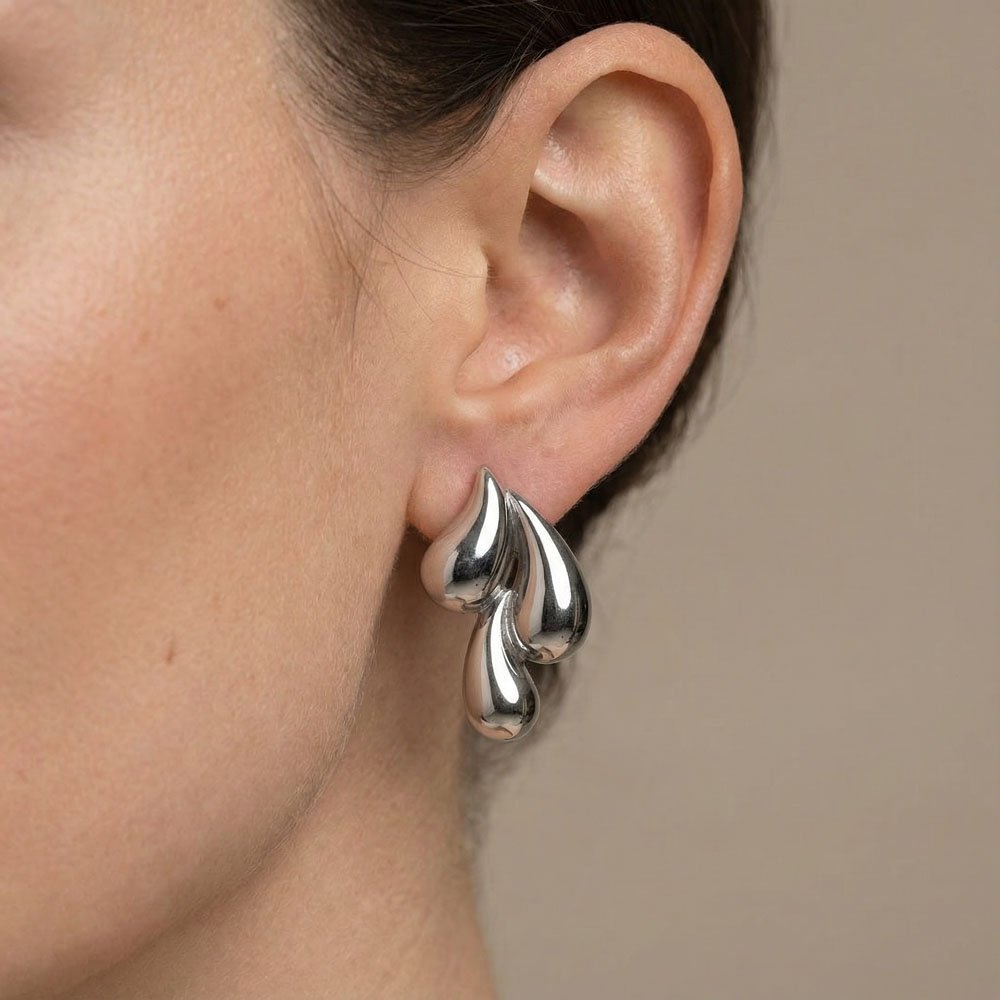 Coshe.gr -%wc_product_cat% Σκουλαρίκια Ασημένια Silver Dewy - Image 2