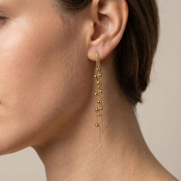 Alternative view of Σκουλαρίκια Χρυσά Charmed Elegance