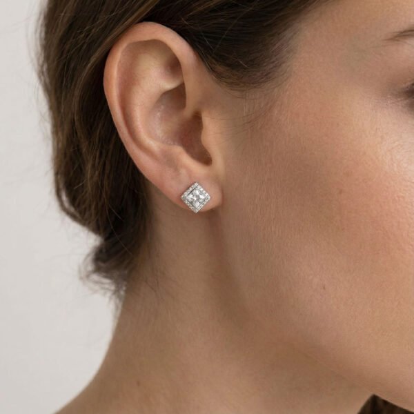 Alternative view of Σκουλαρίκια Ασημένια Diamond SS 925º