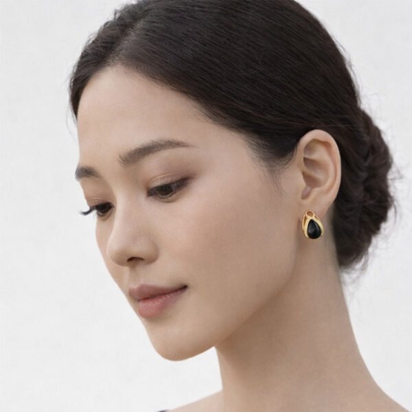 Alternative view of Σκουλαρίκια Χρυσά Midnight Tears