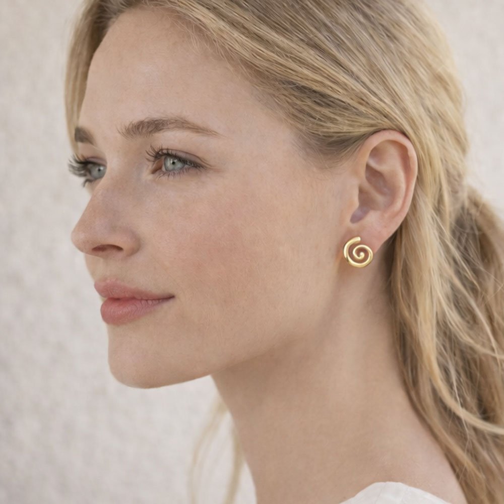 Coshe.gr -%wc_product_cat% Σκουλαρίκια Χρυσά Nautilus - Image 2