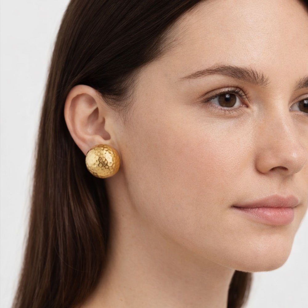 Coshe.gr -%wc_product_cat% Σκουλαρίκια Χρυσά Maia από Ανοξείδωτο Ατσάλι - Image 2