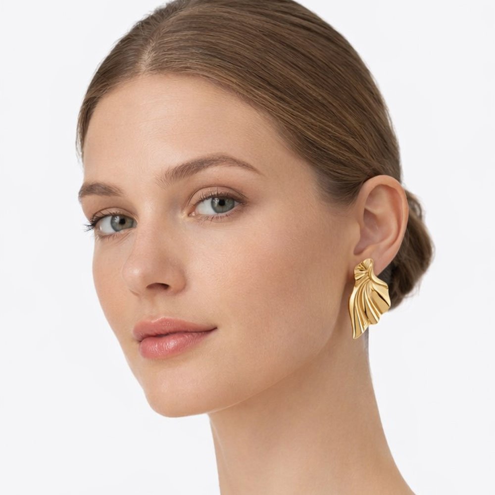 Coshe.gr -%wc_product_cat% Σκουλαρίκια Χρυσά Ricardo Gold - Image 2