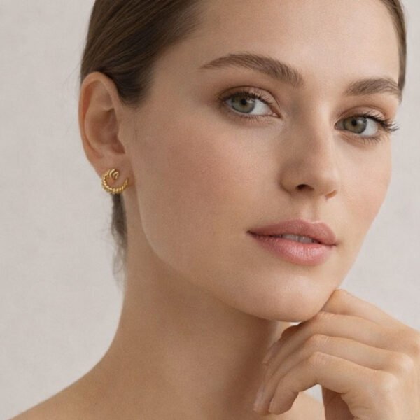 Alternative view of Σκουλαρίκια Χρυσά Golden Spirals