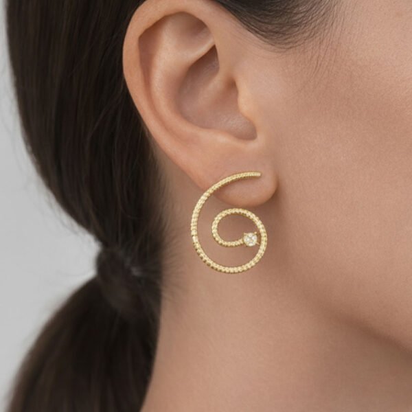 Alternative view of Σκουλαρίκια Χρυσά  Strassy G