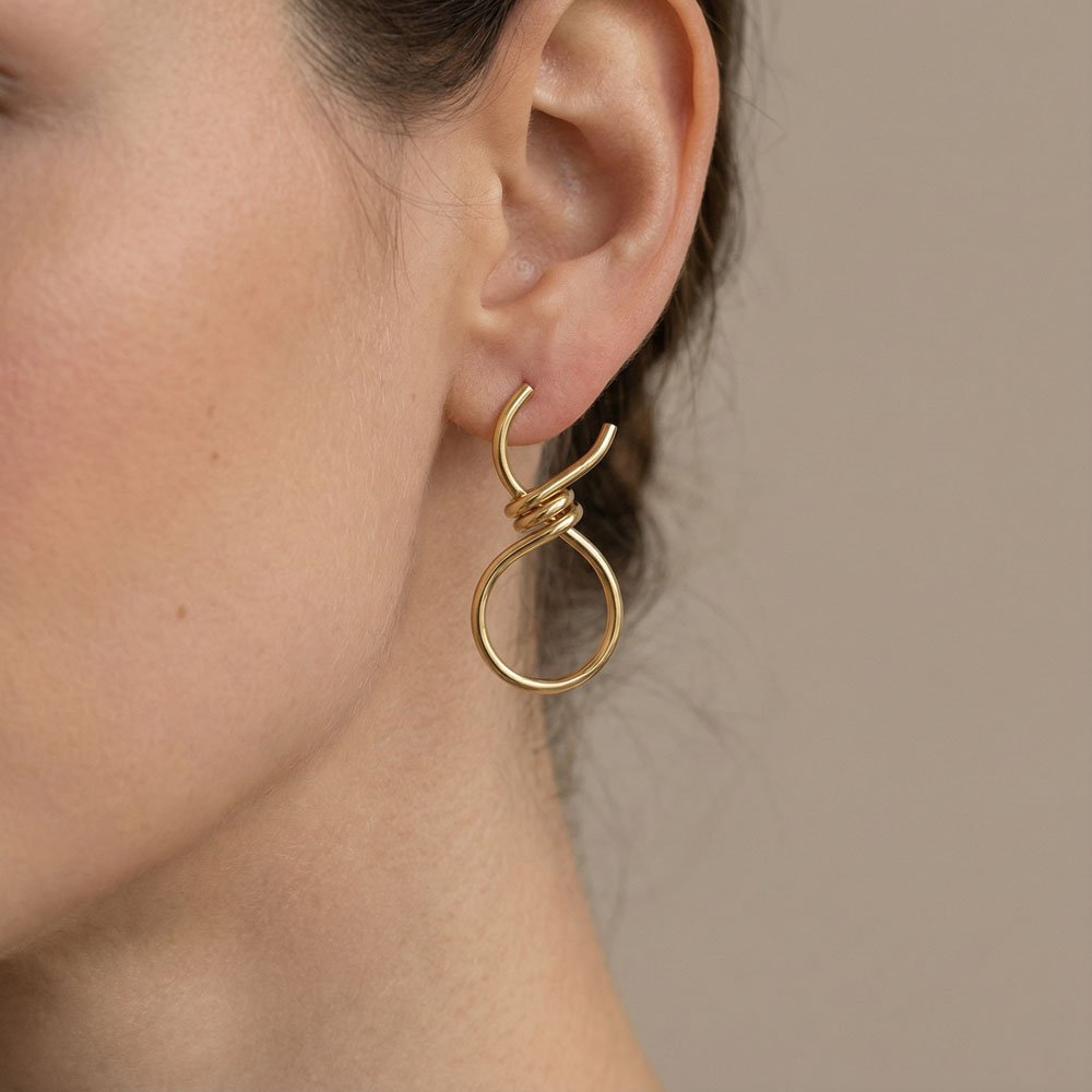 Coshe.gr -%wc_product_cat% Σκουλαρίκια χρυσά Kont - Image 2