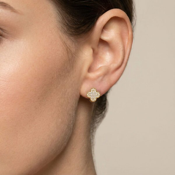 Alternative view of Σκουλαρίκια Χρυσά Cleef