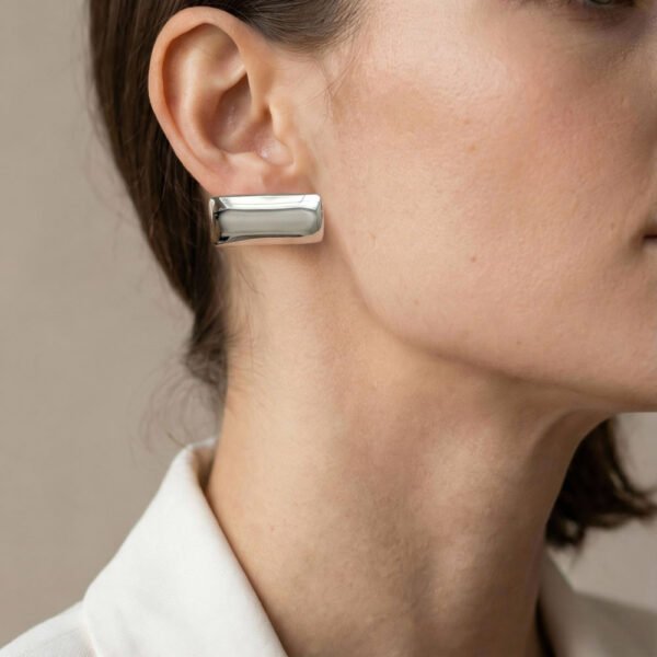 Alternative view of Σκουλαρίκια Αημένια Parallel S