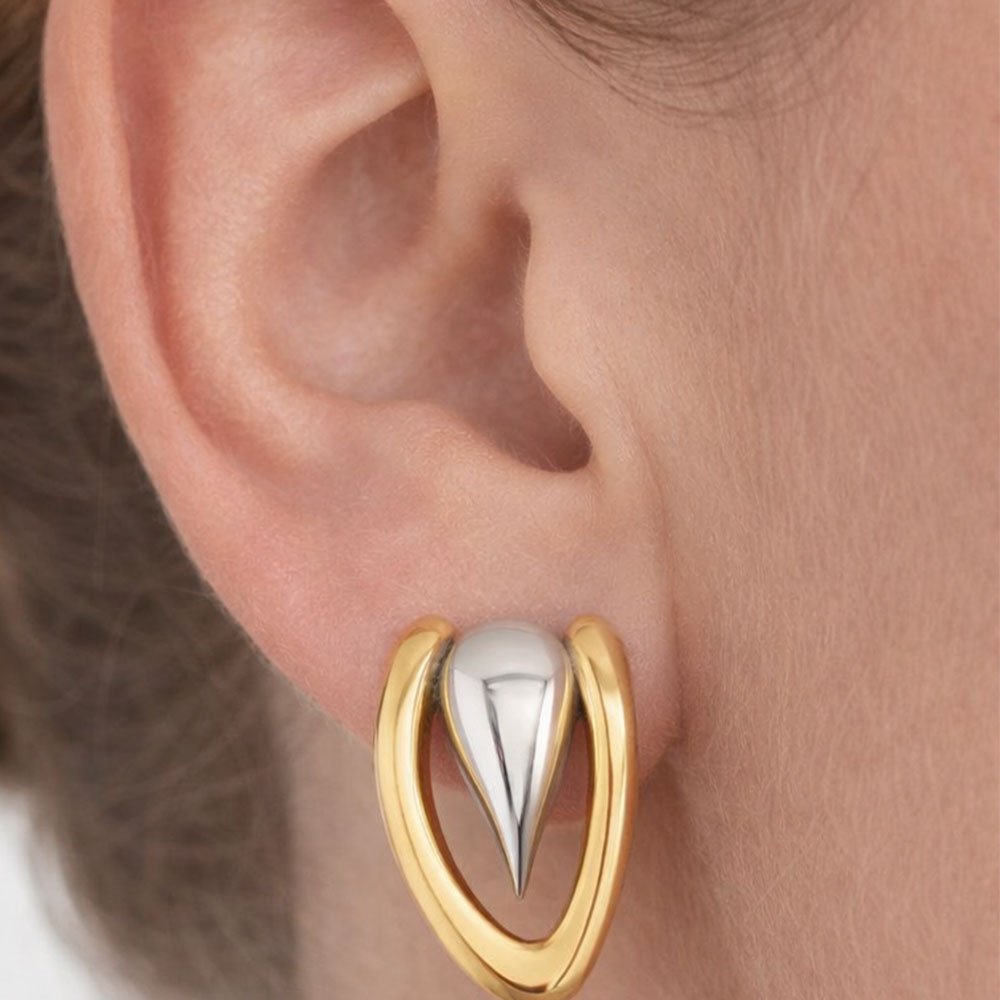 Coshe.gr -%wc_product_cat% Σκουλαρίκια Χρυσά- ασημένια World - Image 4