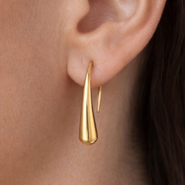 Alternative view of Σκουλαρίκια Χρυσά Line