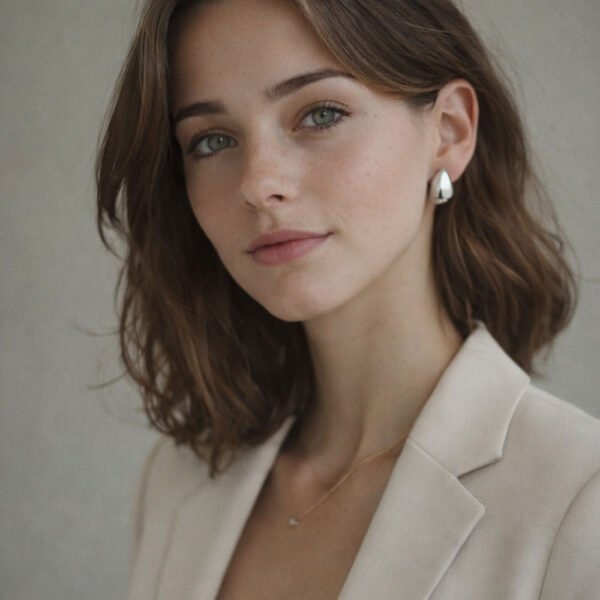 Alternative view of Σκουλαρίκια Ασημένια Nyra