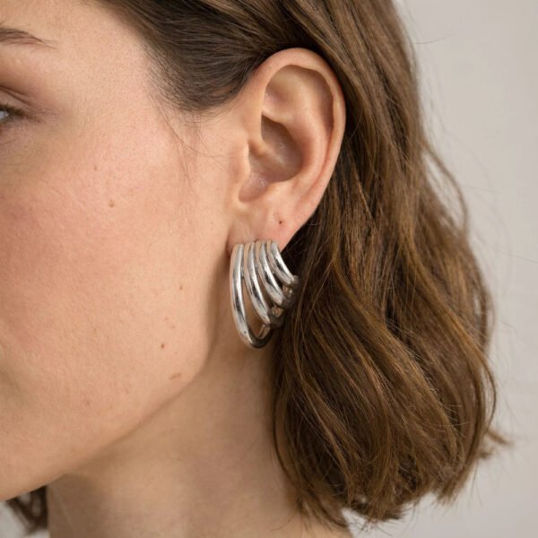 Alternative view of Σκουλαρίκια Ασημένια Molly Silver