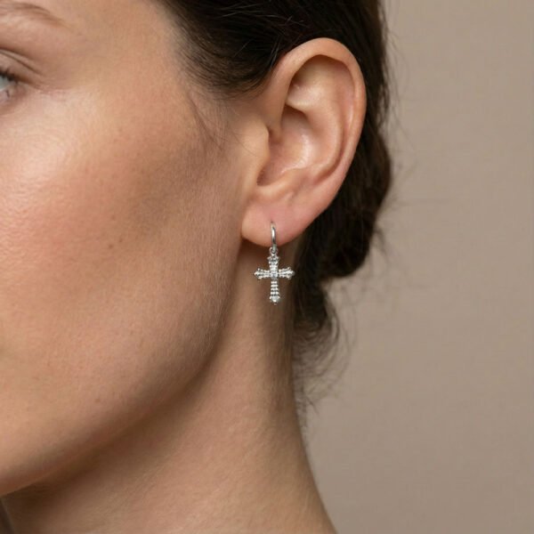 Alternative view of Σκουλαρίκια Ασημένια LuxCross Silver