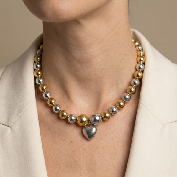 Alternative view of Κολιέ Χρυσό-Ασημένιο  Loving Embrace Choker