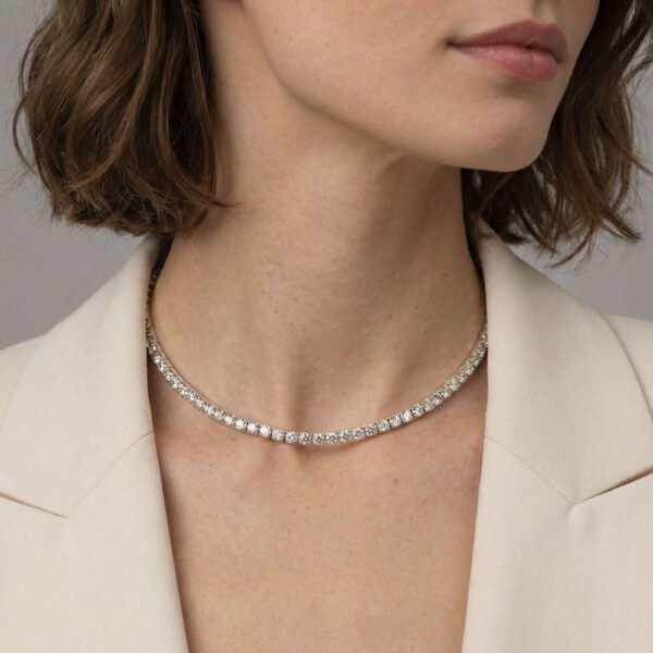 Alternative view of Κολιέ Ασημένιο Silver Riviera Choker